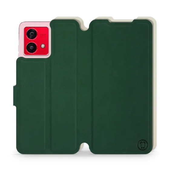 Etui Soft Touch do Motorola Moto G84 - wzór Miejska zieleń z platyną