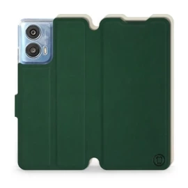Etui Soft Touch do Motorola Moto G24 - wzór Miejska zieleń z platyną