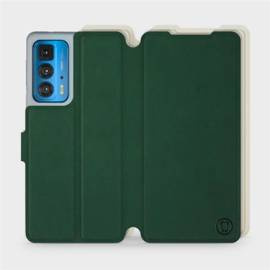 Etui Soft Touch do Motorola Edge 20 Pro - wzór Miejska zieleń z platyną