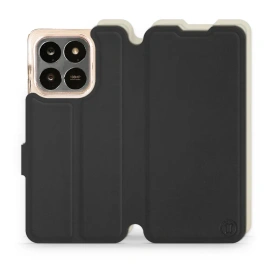 Etui Soft Touch do Huawei Honor 400 Smart - wzór Satynowa czerń z platyną