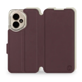 Etui Soft Touch do Huawei Honor 400 - wzór Matowy burgund z platyną