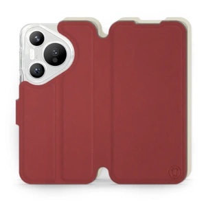 Etui Soft Touch do Huawei Pura 70 - wzór Zachodząca czerwień z platyną