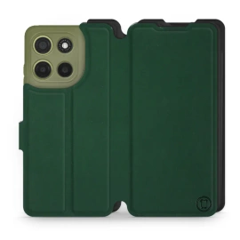 Etui Soft Touch do Motorola Moto G15 - wzór Miejska zieleń z czernią