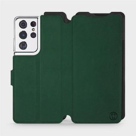 Etui Soft Touch do Samsung Galaxy S21 Ultra - wzór Miejska zieleń z czernią
