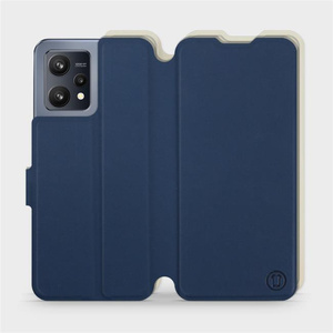 Etui Soft Touch do Realme 9 - wzór Głęboki granat z platyną