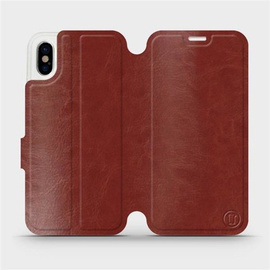 Etui do Apple iPhone X - wzór Brown&Orange