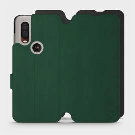 Etui Soft Touch do Motorola One Vision - wzór Miejska zieleń z czernią