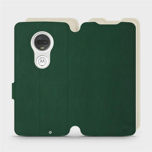 Etui Soft Touch do Motorola Moto G7 - wzór Miejska zieleń z platyną