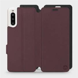 Etui Soft Touch do Sony Xperia 10 II - wzór Matowy burgund z czernią