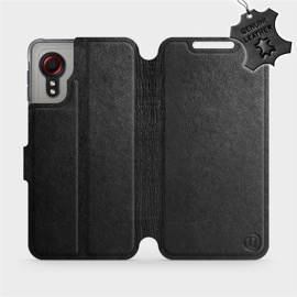 Etui ze skóry naturalnej do Samsung Galaxy Xcover 5 - wzór Black Leather
