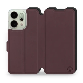 Etui Soft Touch do OPPO Reno 14 Pro 5G - wzór Matowy burgund z czernią