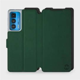 Etui Soft Touch do Motorola Edge 20 Pro - wzór Miejska zieleń z czernią