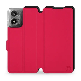 Etui Soft Touch do Motorola Moto E14 - wzór Żywa czerwień z czernią