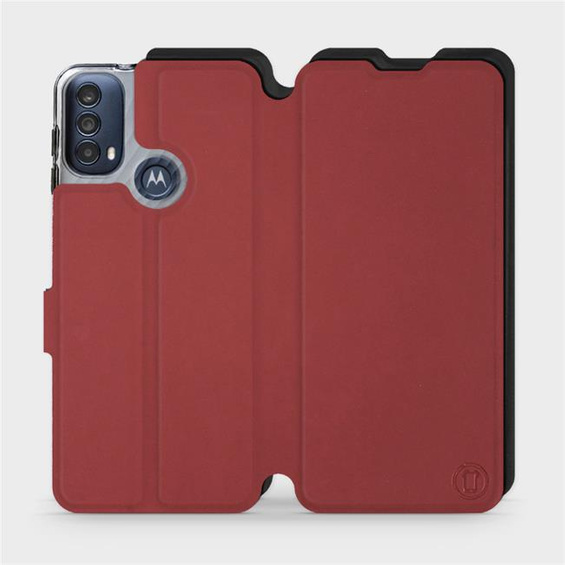 Etui Soft Touch do Motorola Moto E30 - wzór Zachodząca czerwień z czernią
