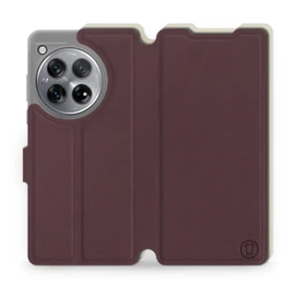 Etui Soft Touch do OnePlus 12R - wzór Matowy burgund z platyną