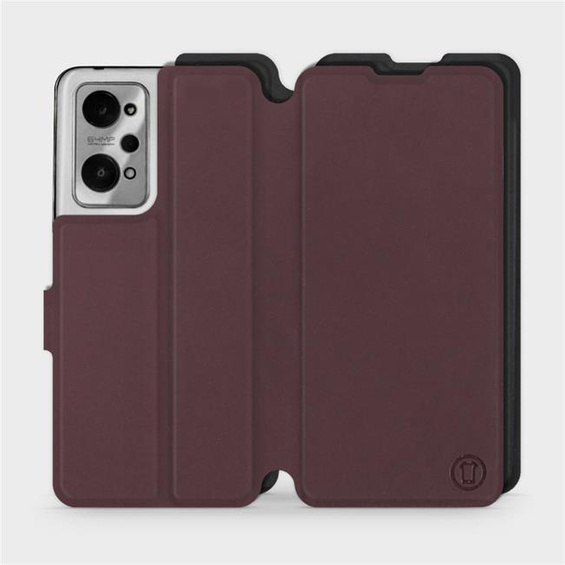 Etui Soft Touch do Realme GT 2 - wzór Matowy burgund z czernią