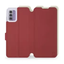 Etui Soft Touch do Nokia G42 - wzór Zachodząca czerwień z platyną