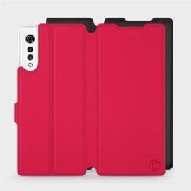 Etui Soft Touch do LG Velvet - wzór Żywa czerwień z czernią