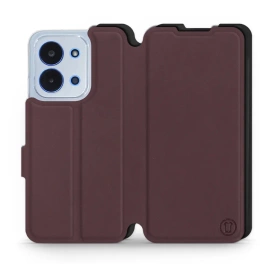 Etui Soft Touch do Xiaomi Redmi 15C 4G - wzór Matowy burgund z czernią