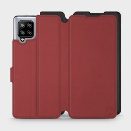 Etui Soft Touch do Samsung Galaxy A42 - wzór Zachodząca czerwień z czernią