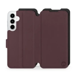 Etui Soft Touch do Samsung Galaxy A35 5G - wzór Matowy burgund z czernią