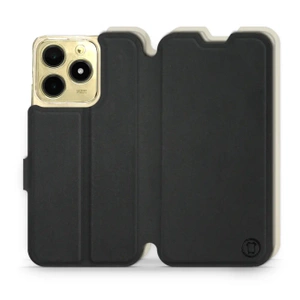 Etui Soft Touch do Realme C61 - wzór Satynowa czerń z platyną