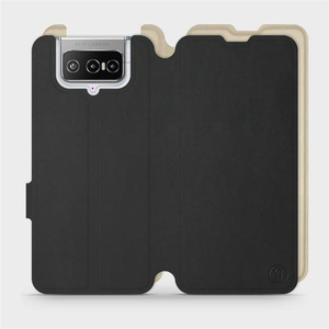 Etui Soft Touch do Asus Zenfone 7 ZS670KS - wzór Satynowa czerń z platyną