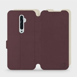 Etui Soft Touch do OPPO Reno 2Z - wzór Matowy burgund z platyną