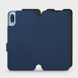Etui Soft Touch do Huawei Y6 2019 - wzór Głęboki granat z czernią