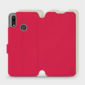 Etui Soft Touch do Huawei P Smart 2019 - wzór Żywa czerwień z platyną