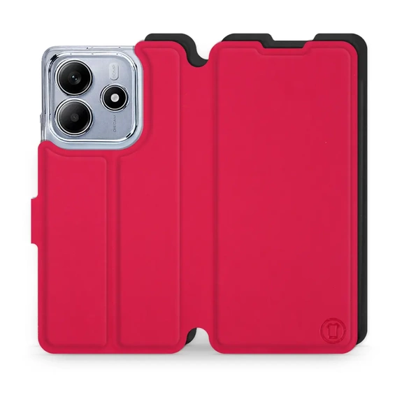 Etui Soft Touch do Xiaomi Redmi Note 14 5G - wzór Żywa czerwień z czernią