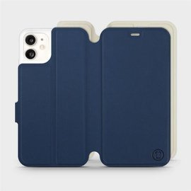 Etui Soft Touch do Apple iPhone 11 - wzór Głęboki granat z platyną