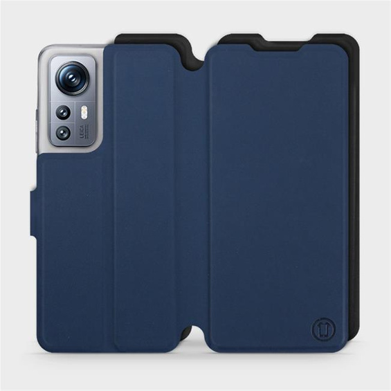 Etui Soft Touch do Xiaomi 12S - wzór Głęboki granat z czernią