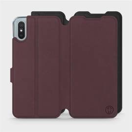 Etui Soft Touch do Xiaomi Redmi 9A - wzór Matowy burgund z czernią