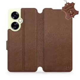 Etui ze skóry naturalnej do OnePlus Nord CE 3 Lite 5G - wzór Brown Leather