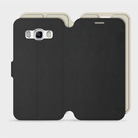 Etui Soft Touch do Samsung Galaxy J5 2016 - wzór Satynowa czerń z platyną