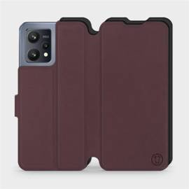 Etui Soft Touch do Realme 9 - wzór Matowy burgund z czernią
