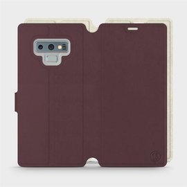 Etui Soft Touch do Samsung Galaxy Note 9 - wzór Matowy burgund z platyną