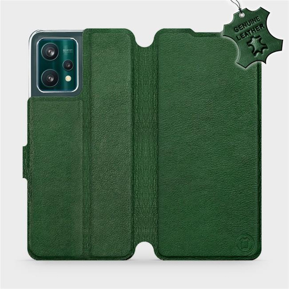 Etui ze skóry naturalnej do Realme 9 Pro - wzór Green Leather