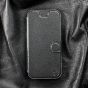 Etui ze skóry naturalnej do Huawei Nova 5T - wzór Black Leather