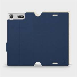Etui Soft Touch do Sony Xperia XZ1 Compact - wzór Głęboki granat z platyną