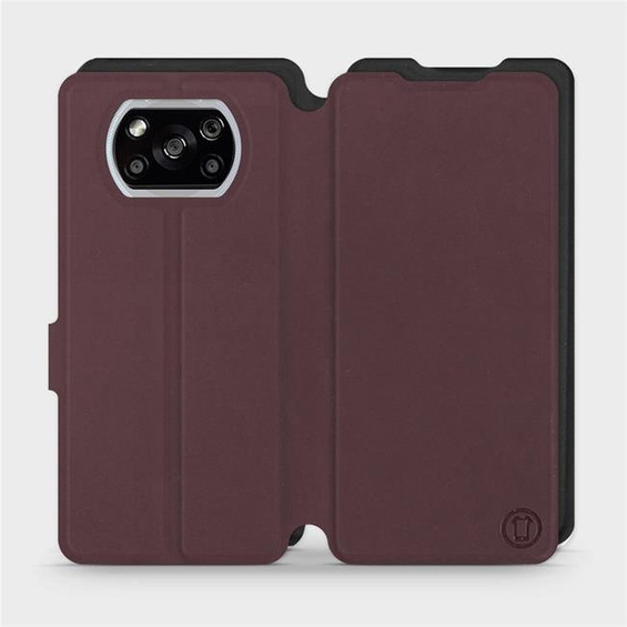 Etui Soft Touch do Xiaomi POCO X3 NFC - wzór Matowy burgund z czernią