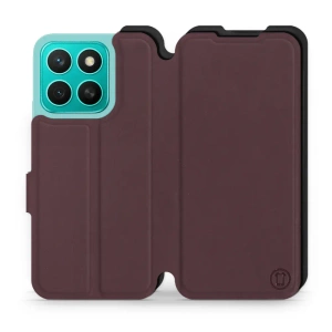 Etui Soft Touch do Huawei Honor X8c - wzór Matowy burgund z czernią