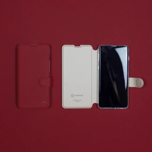 Etui Soft Touch do Realme Note 60 - wzór Zachodząca czerwień z platyną