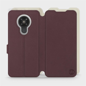 Etui Soft Touch do Nokia 5.3 - wzór Matowy burgund z platyną