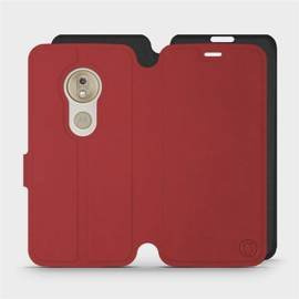 Etui Soft Touch do Motorola Moto G7 Play - wzór Zachodząca czerwień z czernią