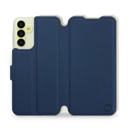 Etui Soft Touch do Samsung Galaxy M15 5G - wzór Głęboki granat z platyną