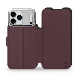 Etui Soft Touch do Apple iPhone 17 Pro Max - wzór Matowy burgund z czernią