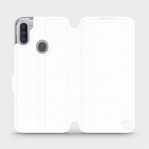 Etui do Samsung Galaxy M11 - wzór White&Orange