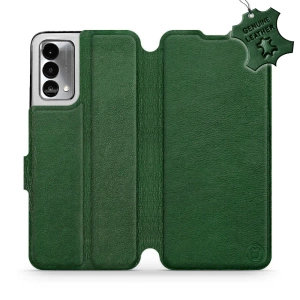 Etui ze skóry naturalnej do Realme GT Master Edition - wzór Green Leather